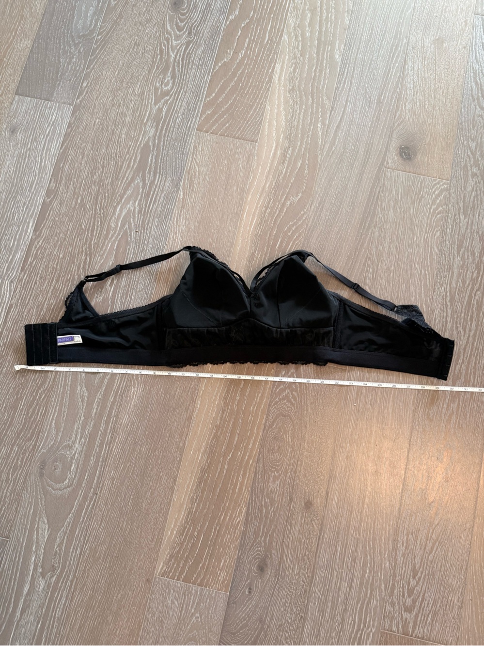 Parfait Mia Black Wire Free Lace Strapy Long Bralette Bra Size 34D - Picture 9 of 13